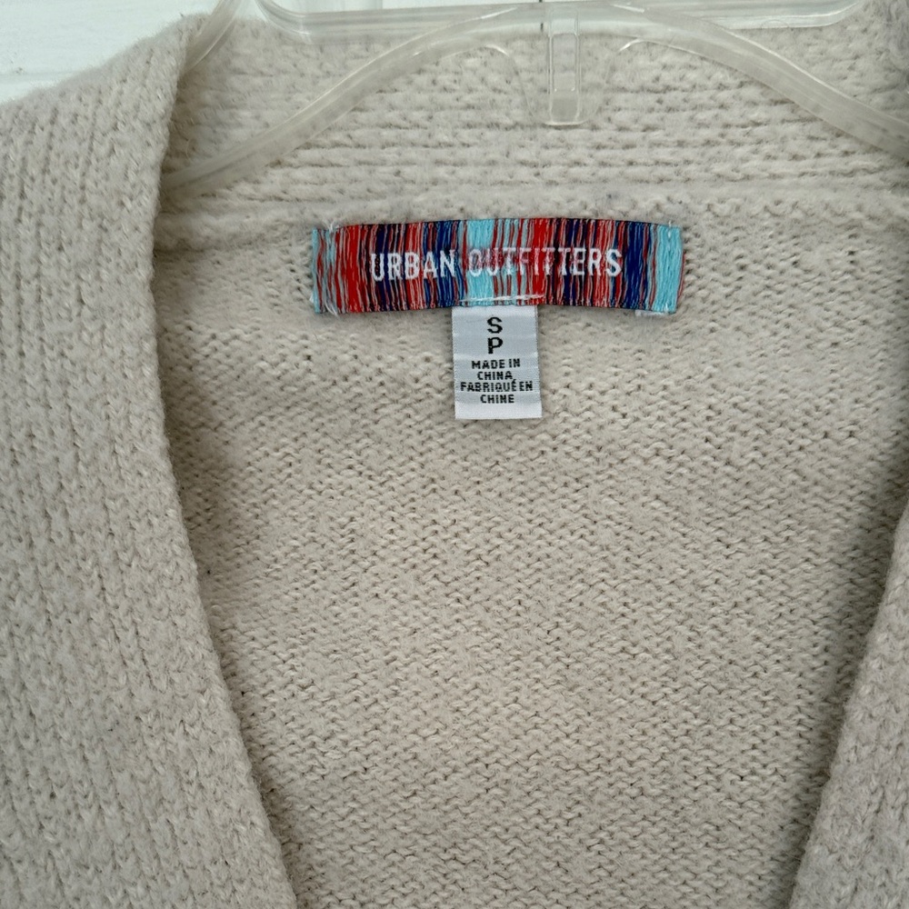 “Sunday Morning Knit” Urban Outfitters Fuzzy Cream Cardigan - Picture 7 of 10